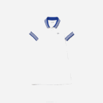 Girls Lacoste V0ZN3295 White Blue NNV Embroidery Pique Polo Dress