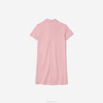 GirlsV0ZN3297 Pink 7SY Lacoste x Minecraft Cotton Pique Polo Dress - Image 2