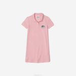 GirlsV0ZN3297 Pink 7SY Lacoste x Minecraft Cotton Pique Polo Dress