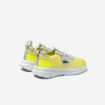 Infants Lacoste V0ZN2930 YLW/LT GRY 382 Run Spin Knit Textile Sneakers - Image 2