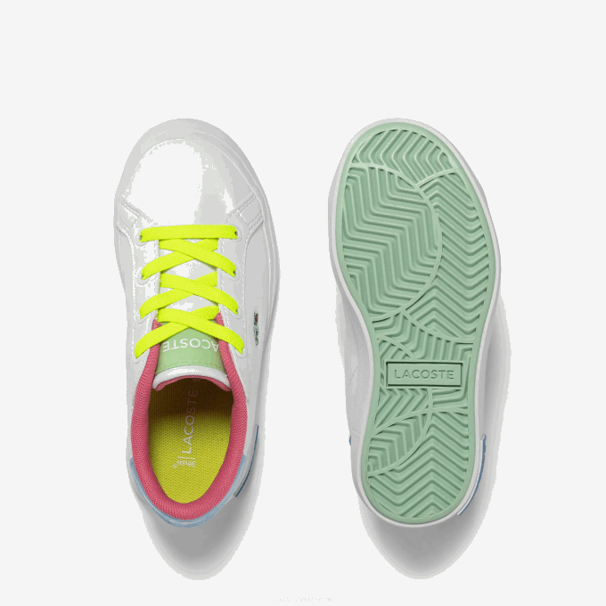 Infants Lacoste V0ZN2931 White/Green 082 Powercourt Synthetic Color-Pop Sneakers - Image 2