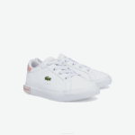 Infants Lacoste V0ZN2936 White & Light Pink 1Y9 Powercourt Synthetic Sneakers - Image 2