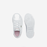 Infants Lacoste V0ZN2936 White & Light Pink 1Y9 Powercourt Synthetic Sneakers - Image 4