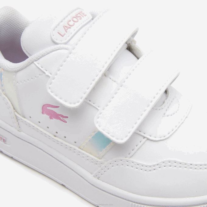 Infants Lacoste V0ZN2938 White 21G T-Clip Synthetic Popped Heel Sneackers - Image 4