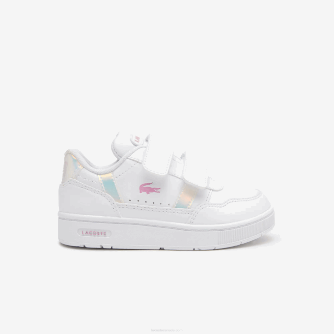 Infants Lacoste V0ZN2938 White 21G T-Clip Synthetic Popped Heel Sneackers - Image 1