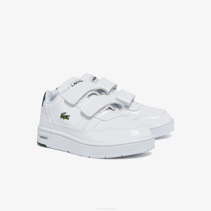 Infants Lacoste V0ZN2942 White & Dark Green 1R5 T-Clip Synthetic Sneakers - Image 2