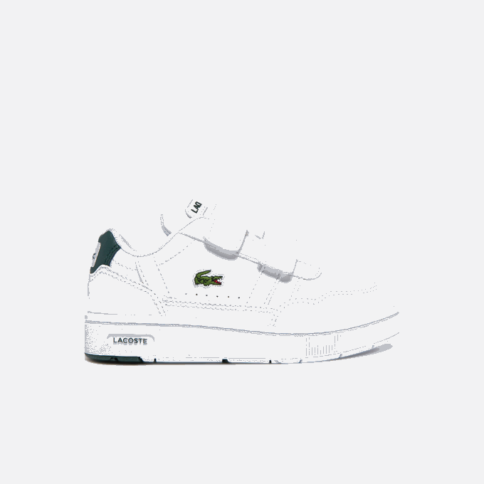 Infants Lacoste V0ZN2942 White & Dark Green 1R5 T-Clip Synthetic Sneakers - Image 1