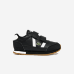 Infants Lacoste V0ZN2965 Black & White 312 Partner Synthetic Sneakers