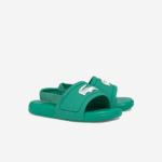 Infants Lacoste V0ZN2966 Green & White 1R7 L.30 Synthetic Slides - Image 2