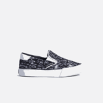 Infants Lacoste V0ZN2968 Black & White 312 Jump Serve Textile Slip On