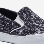 Infants Lacoste V0ZN2968 Black & White 312 Jump Serve Textile Slip On - Image 3