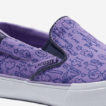 Infants Lacoste V0ZN2969 Purple White 84X Jump Serve Textile Slip On - Image 6