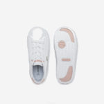 Infants Lacoste V0ZN2970 White & Light Pink 1Y9 Gripshot Sneakers - Image 4