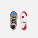 Infants Lacoste V0ZN2986 Off White & Yellow HT3 Gripshot Winter Mid Textile Outdoor Shoes - Image 3