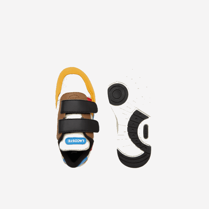 Infants Lacoste V0ZN2992 Off White & Yellow HT3 T-Clip Winter Synthetic Outdoor Shoes - Image 4