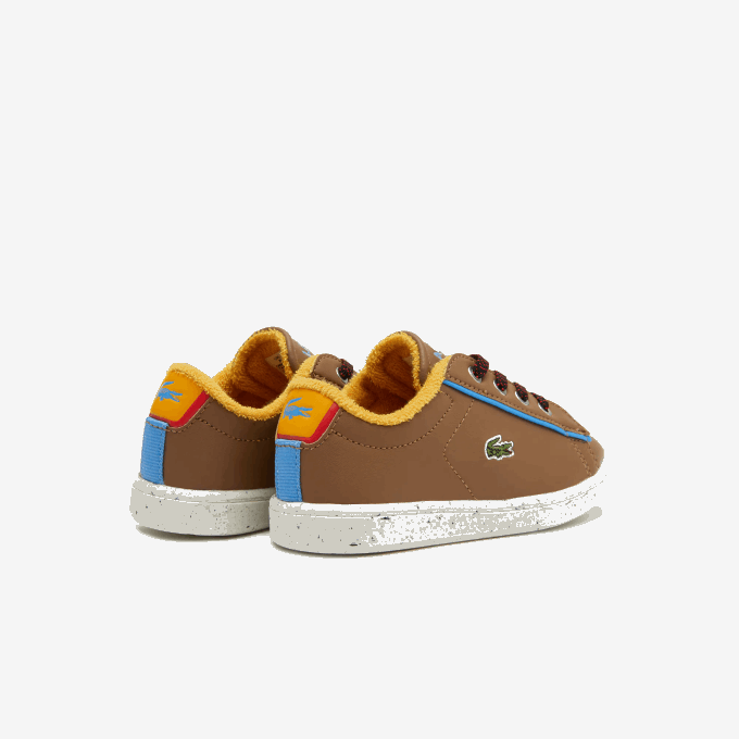 Infants Lacoste V0ZN2993 Brown Light Blue 2G7 Carnaby Winter Synthetic Outdoor Shoes - Image 3