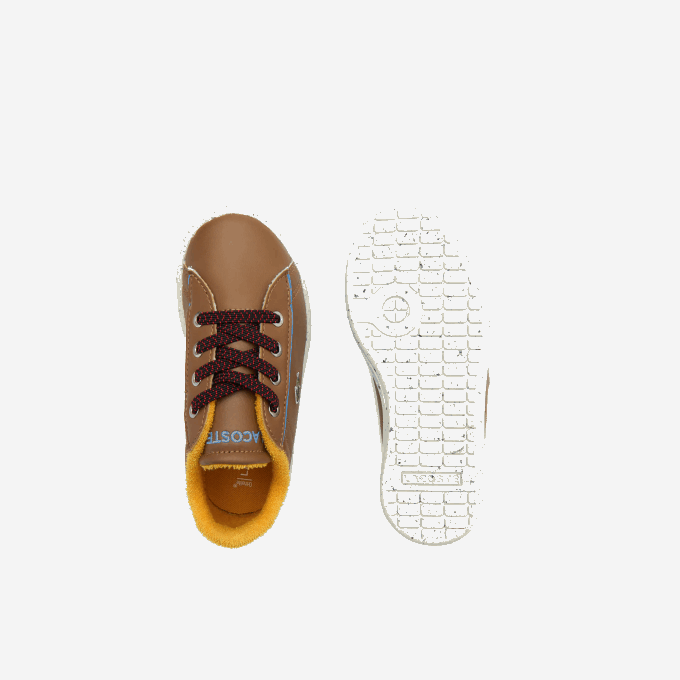 Infants Lacoste V0ZN2993 Brown Light Blue 2G7 Carnaby Winter Synthetic Outdoor Shoes - Image 4