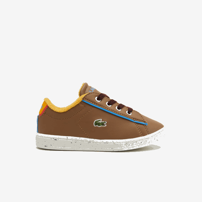 Infants Lacoste V0ZN2993 Brown Light Blue 2G7 Carnaby Winter Synthetic Outdoor Shoes - Image 1