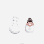 Juniors Lacoste V0ZN3308 White & Light Pink 1Y9 Powercourt Synthetic Sneakers - Image 5