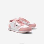 Juniors Lacoste V0ZN3311 White & Pink B53 Partner Synthetic Sneakers - Image 2