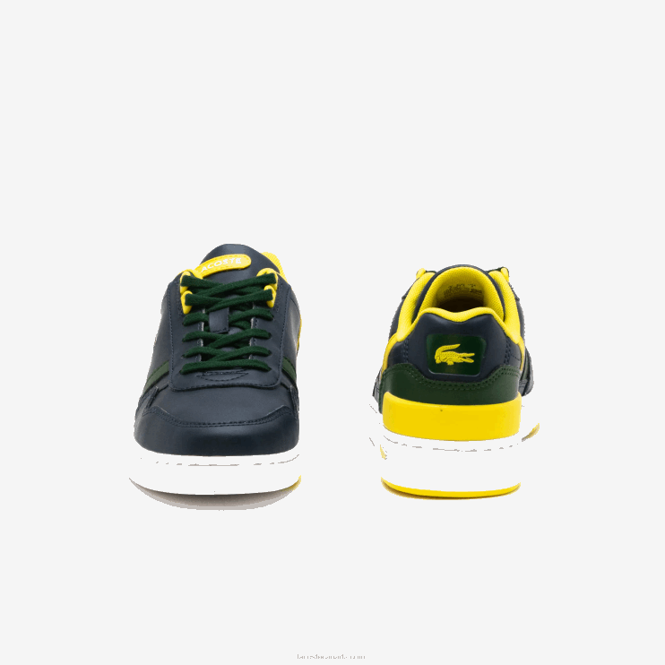 Juniors Lacoste V0ZN3315 Navy & Green 2S3 T-Clip Synthetic Color-Pop Sneackers - Image 5