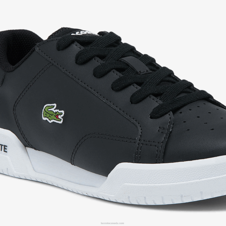 Juniors Lacoste V0ZN3319 Black & White 312 Twin Serve Synthetic Sneakers - Image 6