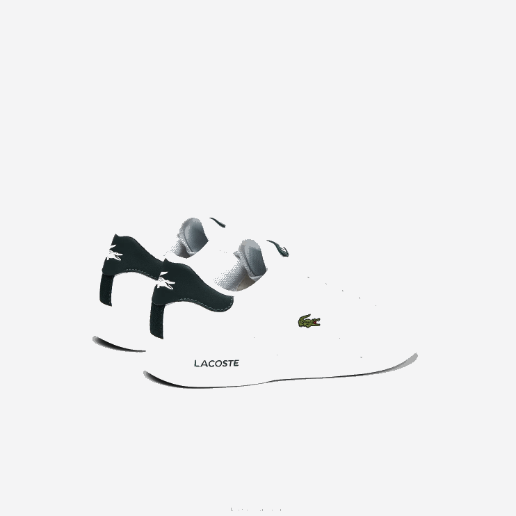 Juniors Lacoste V0ZN3320 White & Dark Green 1R5 Twin Serve Synthetic Sneakers - Image 3