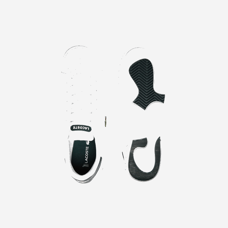 Juniors Lacoste V0ZN3320 White & Dark Green 1R5 Twin Serve Synthetic Sneakers - Image 4