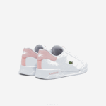 Juniors Lacoste V0ZN3321 White & Light Pink 1Y9 Twin Serve Synthetic Sneakers - Image 3