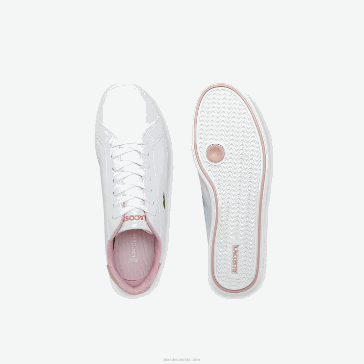 Juniors Lacoste V0ZN3330 White & Light Pink 1Y9 Graduate Synthetic Sneakers - Image 2