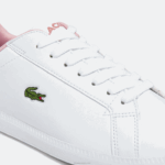 Juniors Lacoste V0ZN3330 White & Light Pink 1Y9 Graduate Synthetic Sneakers - Image 4