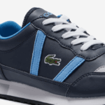 Juniors Lacoste V0ZN3333 Navy & Light Blue 7E9 Partner Synthetic Color-Pop Sneackers - Image 6