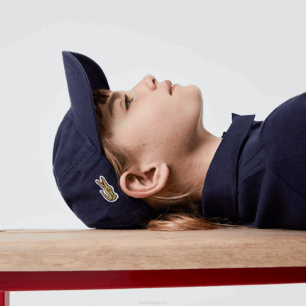 Kids Lacoste V0ZN2278 Navy Blue 166 Solid Gabardine Cap