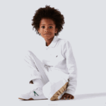 Kids Lacoste V0ZN2944 White 001 Regular Fit Petit Pique Polo - Image 2