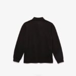 Kids Lacoste V0ZN2945 Black 031 Regular Fit Petit Pique Polo - Image 2
