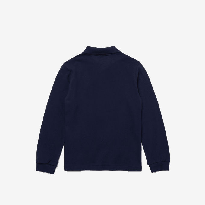 Kids Lacoste V0ZN2946 Navy Blue 166 Regular Fit Petit Pique Polo - Image 2