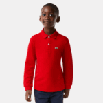 Kids Lacoste V0ZN2952 Red 240 Regular Fit Petit Pique Polo