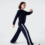 Kids Lacoste V0ZN2973 Navy Blue 166 Cotton Fleece Sweatshirt - Image 3