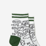 Kids Lacoste V0ZN2979 White Green Navy Blue FWY Crocodile Print Sock Three-Pack - Image 2