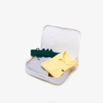 Kids Lacoste V0ZN2983 Grey Chine Yellow 8LB Toy And Organic Cotton Pajamas Box Set