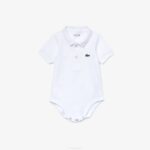 Kids Lacoste V0ZN2988 White 001 Baby Organic Cotton Pique Onesie Box Set