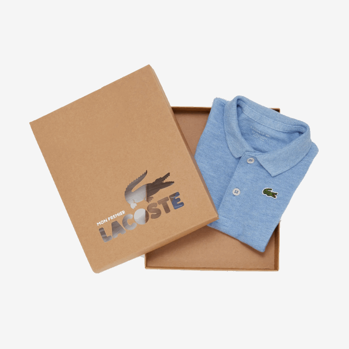 Kids Lacoste V0ZN2989 Blue FTS Baby Organic Cotton Pique Onesie Box Set - Image 3