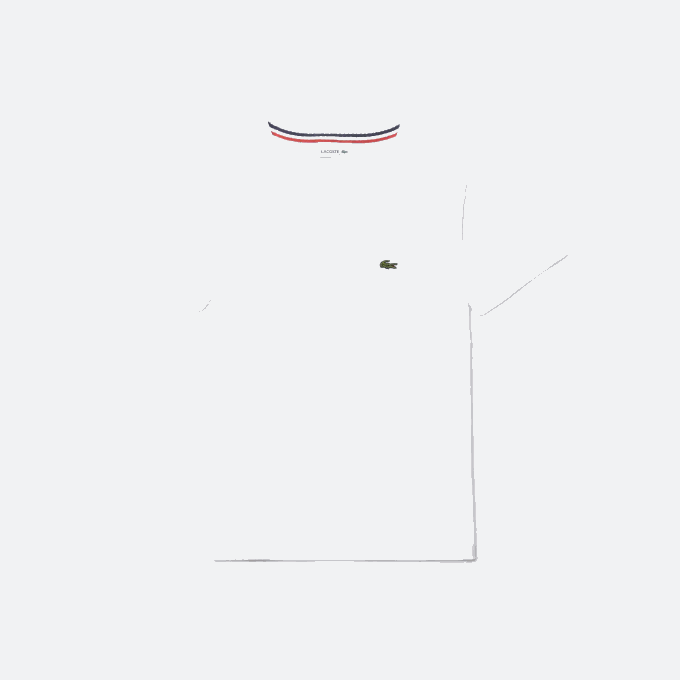 Kids Lacoste V0ZN2996 White 001 Crew Neck Cotton Jersey T-Shirt - Image 5