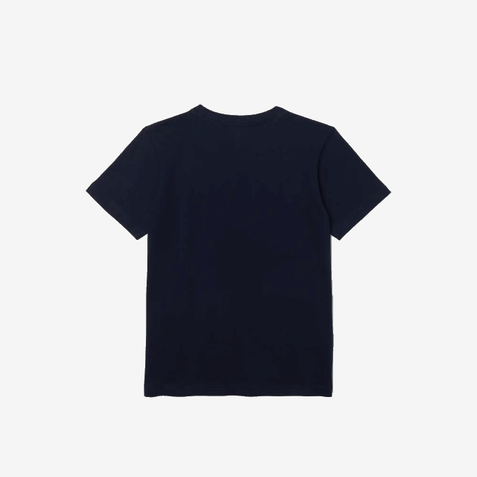 Kids Lacoste V0ZN2998 Navy Blue 166 Crew Neck Cotton Jersey T-Shirt - Image 6