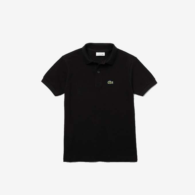kids_lacoste_v0zn3001_black_031_regular_fit_petit_pique_polo.png Kids Lacoste V0ZN3001 Black 031 Regular Fit Petit Pique Polo - Image 1