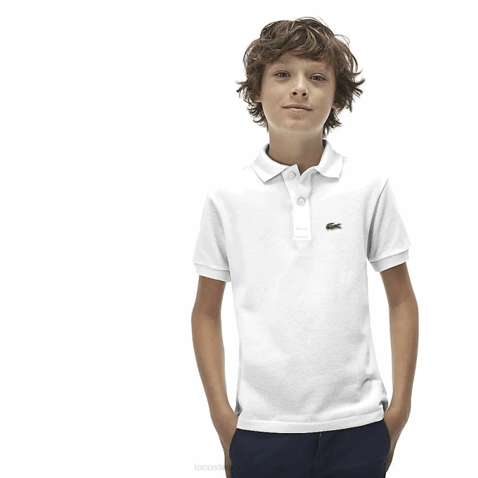 Kids Lacoste V0ZN3002 Navy Blue 166 Regular Fit Petit Pique Polo - Image 2