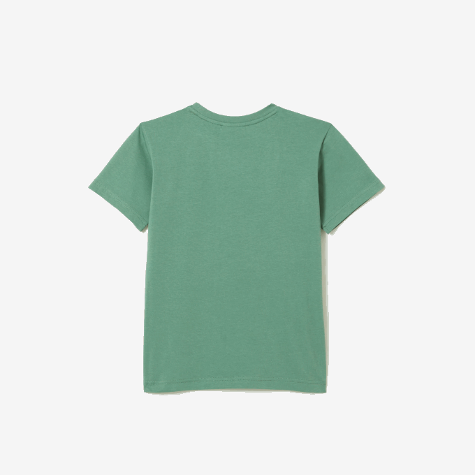 Kids Lacoste V0ZN3003 Khaki Green KX5 Crew Neck Cotton Jersey T-Shirt - Image 2