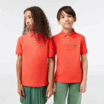 Kids Lacoste V0ZN3007 Orange 02K Regular Fit Petit Pique Polo