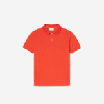 Kids Lacoste V0ZN3007 Orange 02K Regular Fit Petit Pique Polo - Image 3