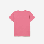 Kids Lacoste V0ZN3011 Pink 2R3 Crew Neck Cotton Jersey T-Shirt - Image 2